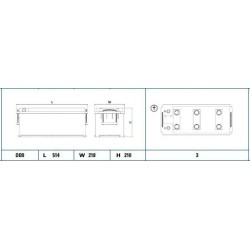 Exide StartPRO 170Ah 950A 514x218x210+-