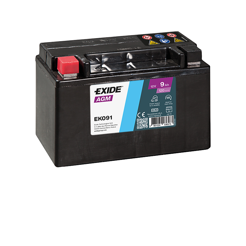 Exide AGM 9Ah 120A 150x90x105+- Exide AGM 9Ah 120A 150x90x105+-
