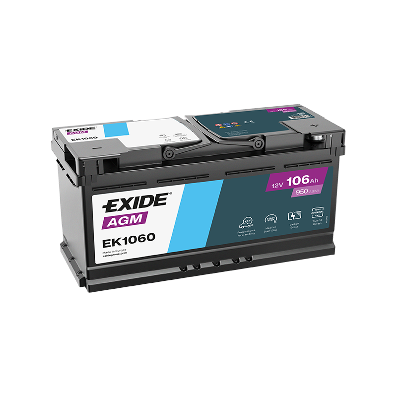 Exide AGM 106Ah 950A 392x175x190-+ Exide AGM 106Ah 950A 392x175x190-+