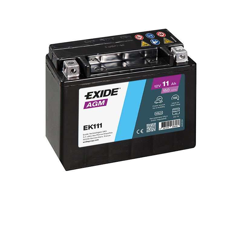 Exide AGM 11Ah 150A 150x90x130+- Exide AGM 11Ah 150A 150x90x130+-