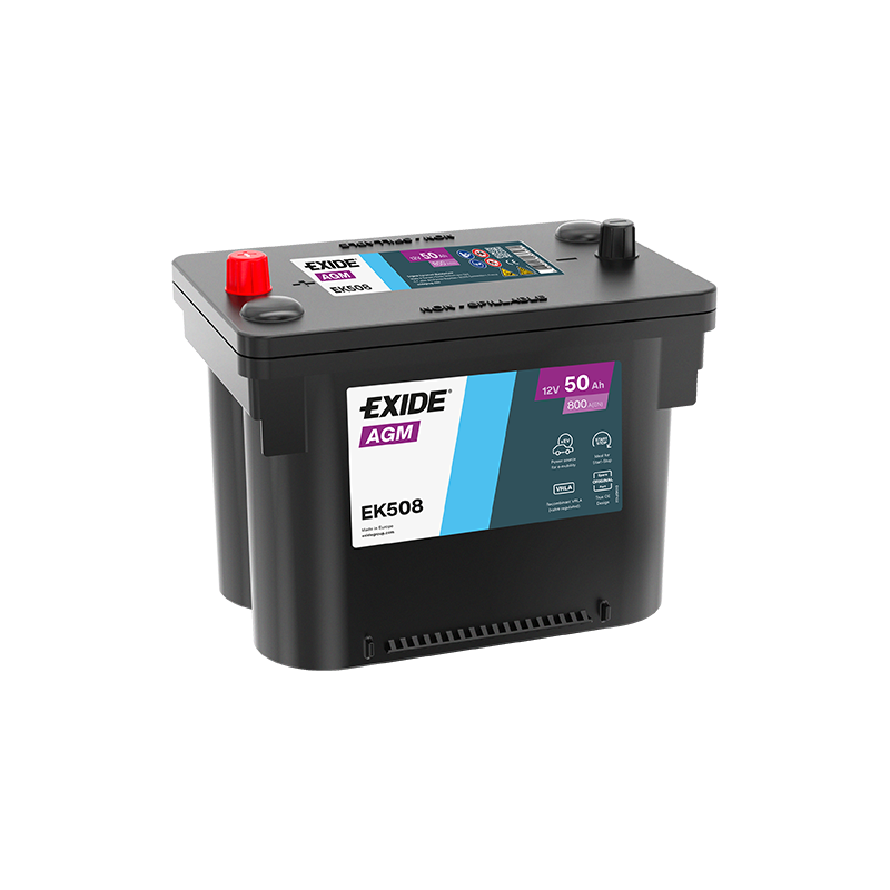 Exide AGM 50Ah 800A 260x173x206-+ Exide AGM 50Ah 800A 260x173x206-+