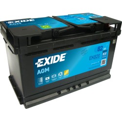 Exide AGM 82Ah 800A 315x175x190-+