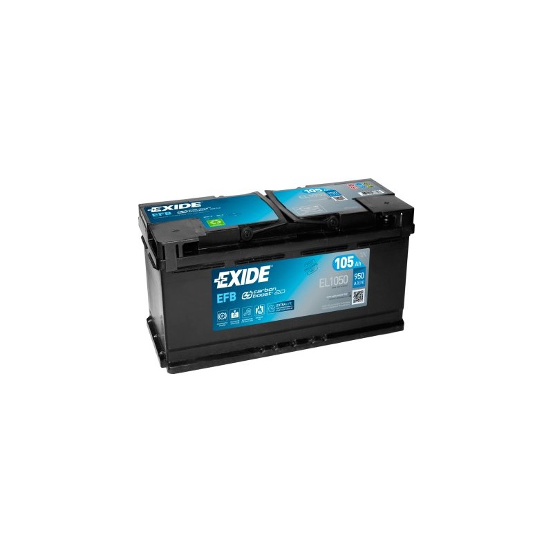 Exide EFB 105Ah 950A 392x175x190-+
