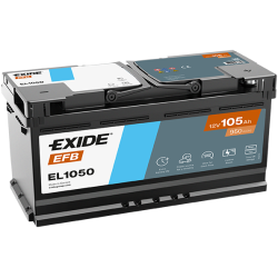 Exide EFB 105Ah 950A 392x175x190-+
