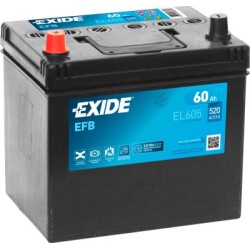 Exide EFB 60Ah 520A 230x173x222 PLUSS-MIINUS- veoauto varuosad- Nordparts