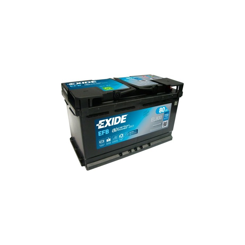 Exide EFB 80Ah 720A 315x175x190-+ Exide EFB 80Ah 720A 315x175x190-+