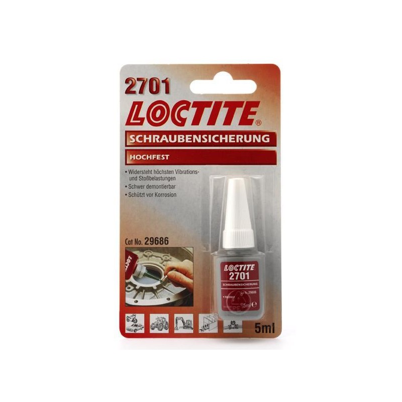 Loctite 2701 threadlocker 5ml high strength Loctite 2701 threadlocker 5ml high strength