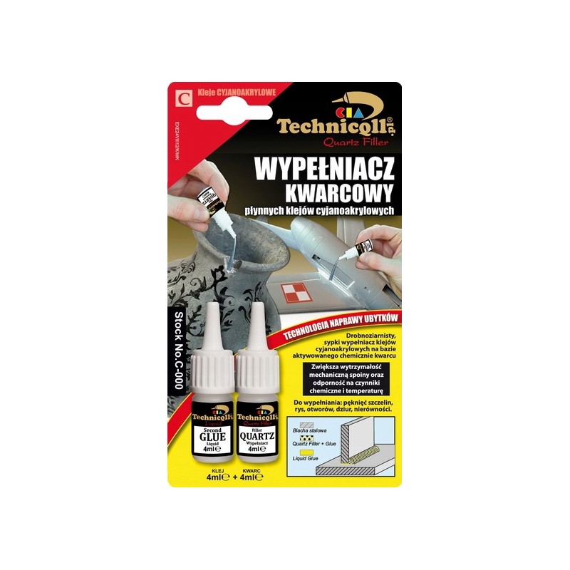 Quick glue with quartz powder refills 4+4ml Quick glue with quartz powder refills 4+4ml