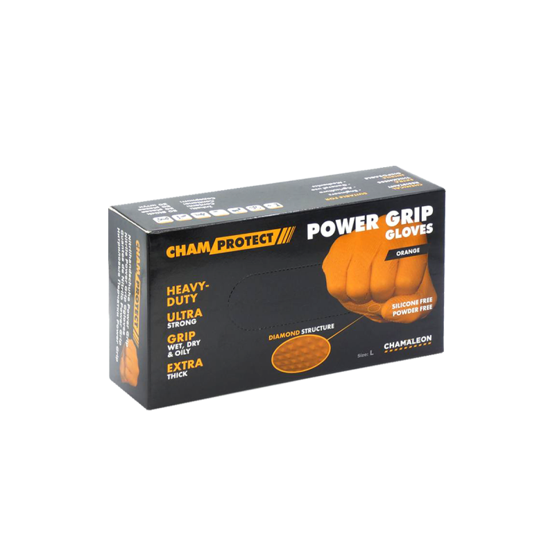 Rubber gloves (L) 50pcs/pk orange