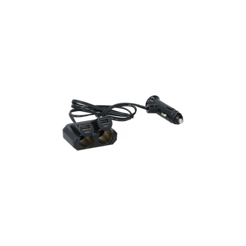 Зарядное устройство 2 USB + 2 гнезда прикуривателя 4,8A