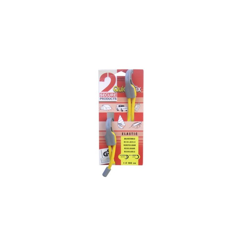 Elastic cord with regular length + hooks 1m
