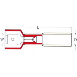Thermo male lead nozzle (red)