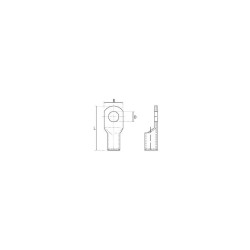 Cable lug 35mm-opening 10,0