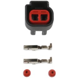 Plug square female 2-terminal 2pc.
