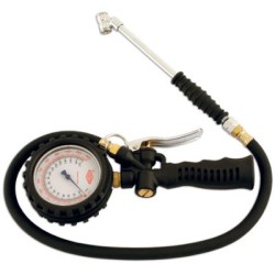 Tyre pressure gauge with large scale