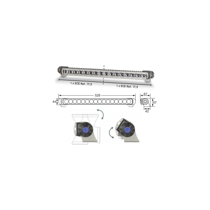 Hella LED470 Single Twin kaugtuli ref.35