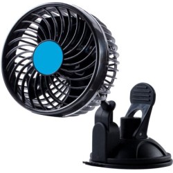 Fan 6", 12V, suction cup mount