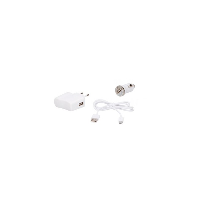 Зарядное устройство Micro USB 12/24/220 В, кабель 80 см