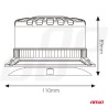 Vilkur 16 LED-i 12/24V oranz magnet