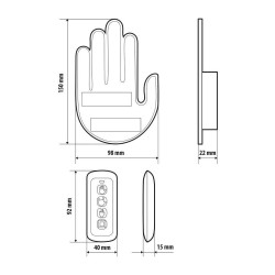 Led käekujuline dekoratiivsilt 203smd