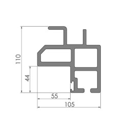Katusereelingud 20544 Al / 8500 mm