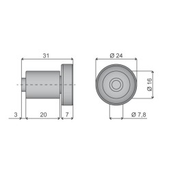 Roof clip bearing EC4 / EC5