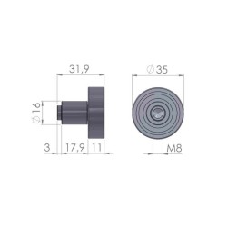 Roof clip bearing ML