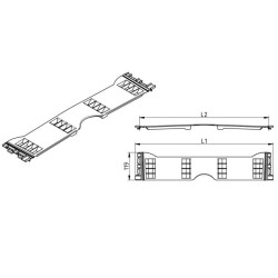 Folding plate 492 mm / push-fit