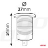 Laadija 2*USB punane valgustus 12-24V