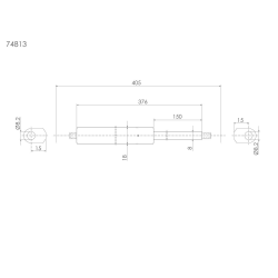 Gaasvedru 405/255 mm, 300 N/150 mm | Veoauto varuosad | Nordparts