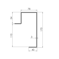 Alumiiniprofiili 125x3200mm | Nordparts