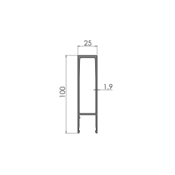Alumiiniprofiili 125x3200mm | Nordparts