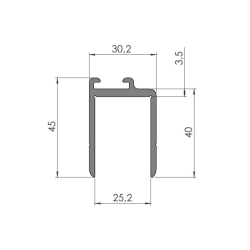 Aluminium profile 125x3200mm | Truck parts | Nordparts