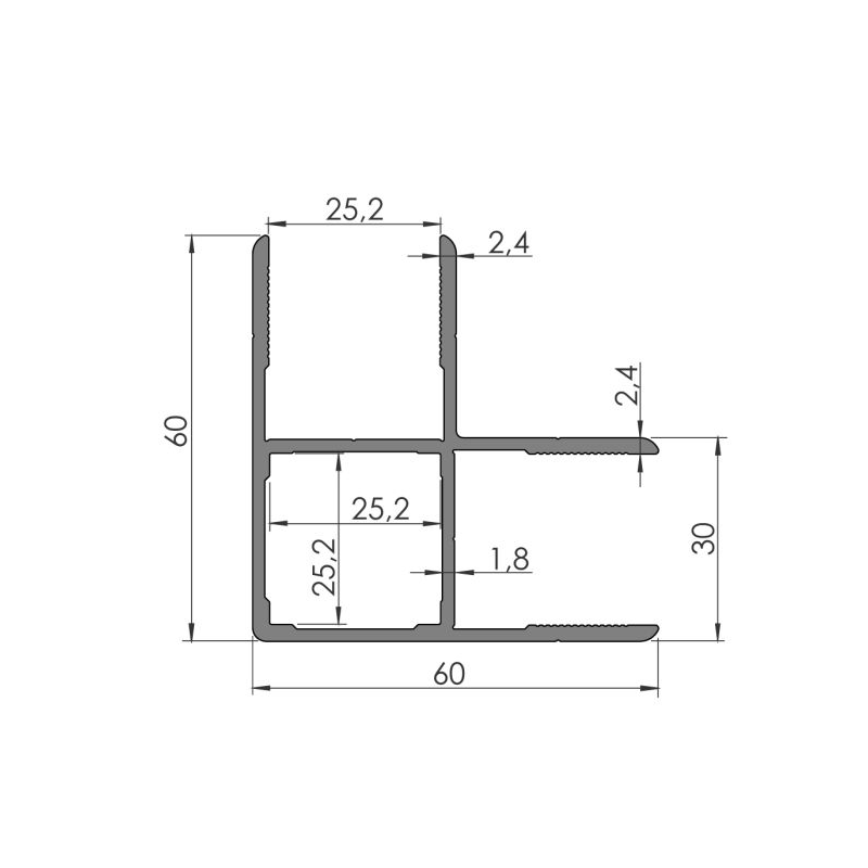 Nurgaprofiil 15865 An 1,30/7,1 | Veoauto varuosad | Nordparts