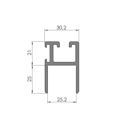 Alumiiniprofiili 125x3200mm | Nordparts