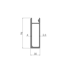Aluminium profile 125x3200mm | Truck parts | Nordparts