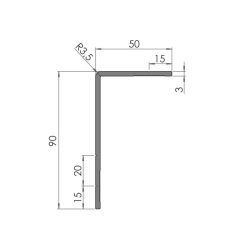 Nurgaprofiil 9989 1,05/7,5 | Veoauto varuosad | Nordparts
