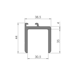 Alumiiniprofiili 125x3200mm | Nordparts