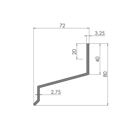 Aluminium profile 125x3200mm | Truck parts | Nordparts