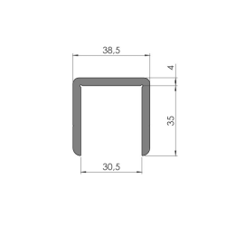 Aluminium profile 125x3200mm | Truck parts | Nordparts