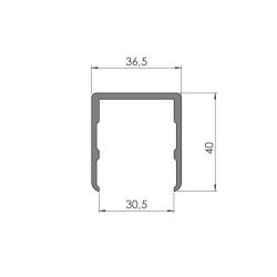 Alumiiniprofiili 125x3200mm | Nordparts