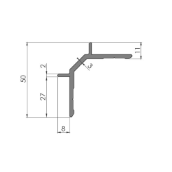 Aluminium profile 125x3200mm | Truck parts | Nordparts