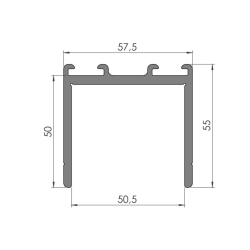 Alumiiniprofiili 125x3200mm | Nordparts