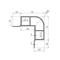 Aluminium profile 125x3200mm | Truck parts | Nordparts
