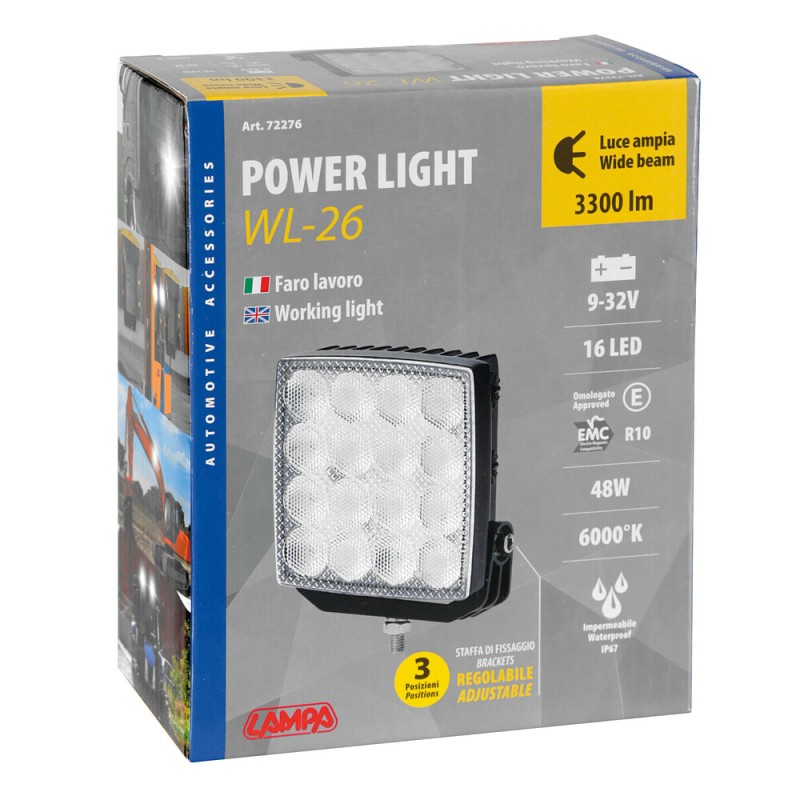 Töötuli 16ledi 10/30V, valge