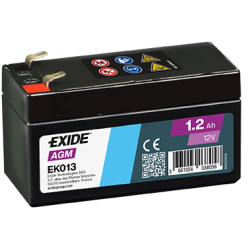 Exide AGM 1,2Ah 18A 97x43x58-+