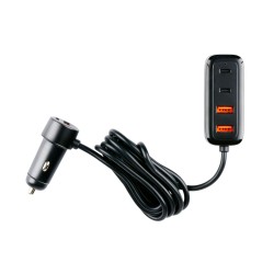 Autolaadija 12-24V USB A+C  jaoturiga
