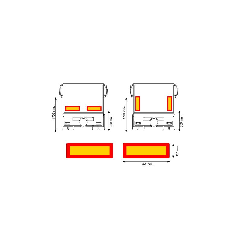 Tagumine märgistus E-566 K, paar | Veoauto varuosad | Nordparts