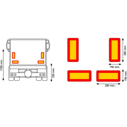 Tagumine märgistus E-283, komplekt | Veoauto varuosad | Nordparts