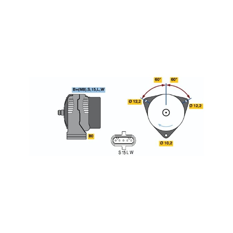 BOSCH Generaator 0 123 525 504